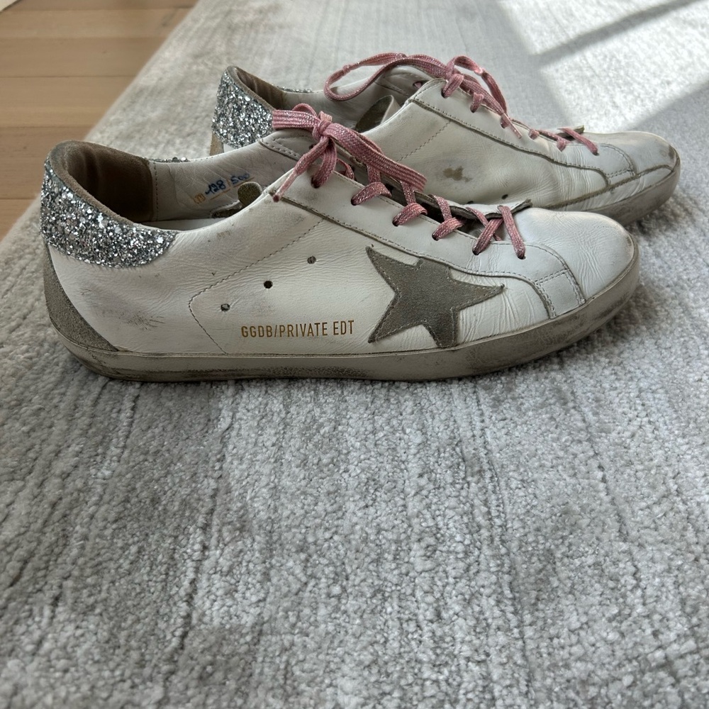 Golden Goose Superstar Glitter Low Top Sneakers